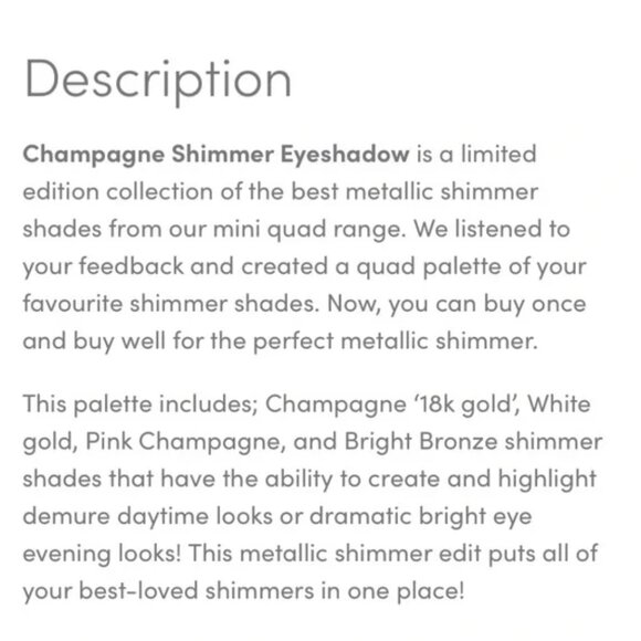 Brand New Oryza Beauty Champagne Shimmer Eyeshadow Palette - Picture 5 of 7